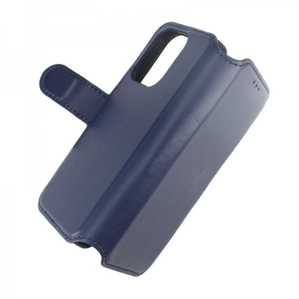 iPhone 15 Pro Fodral Äkta Läder Blå