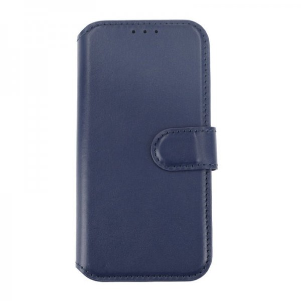 iPhone 15 Pro Fodral Äkta Läder Blå