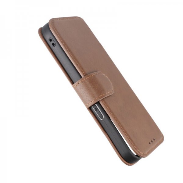 iPhone 15 Pro Fodral Äkta Läder Brun