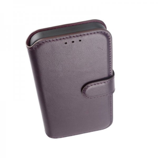 iPhone 15 Pro Fodral Äkta Läder Lila