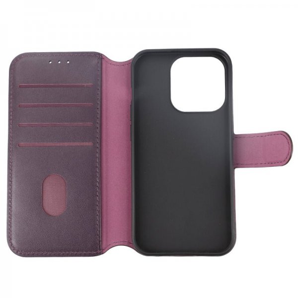 iPhone 15 Pro Fodral Äkta Läder Lila