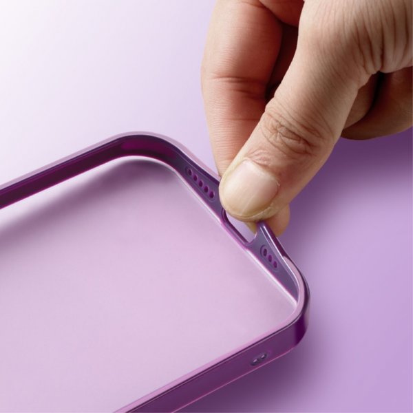 iPhone 15 Pro Skal Camera Frame Kickstand Lila