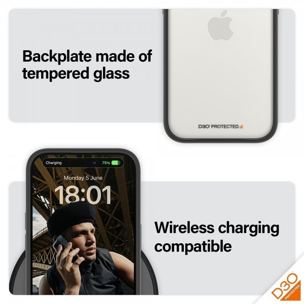 iPhone 15 Pro Skal ClearCase D3O Svart