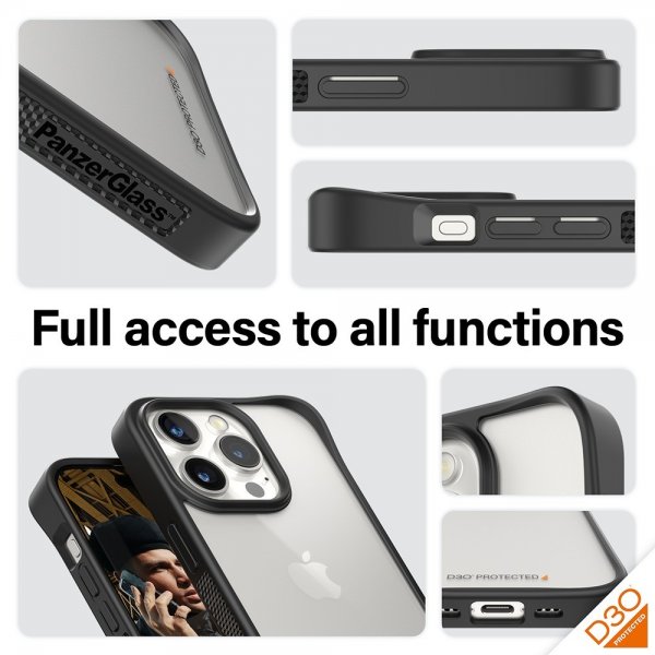 iPhone 15 Pro Skal ClearCase D3O Svart