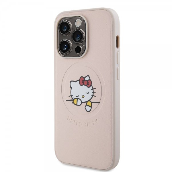 iPhone 15 Pro Skal Debossed Logo MagSafe Rosa