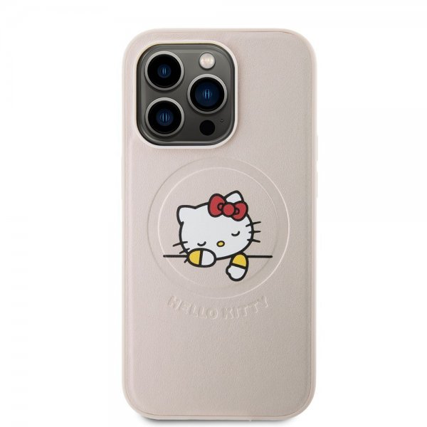 iPhone 15 Pro Skal Debossed Logo MagSafe Rosa