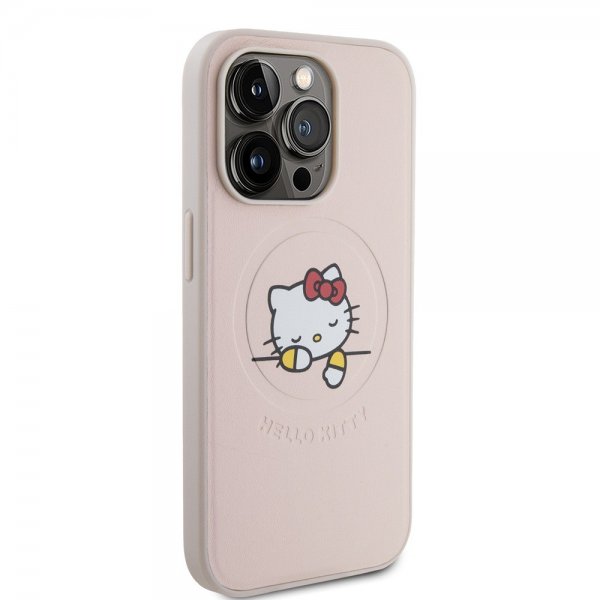 iPhone 15 Pro Skal Debossed Logo MagSafe Rosa