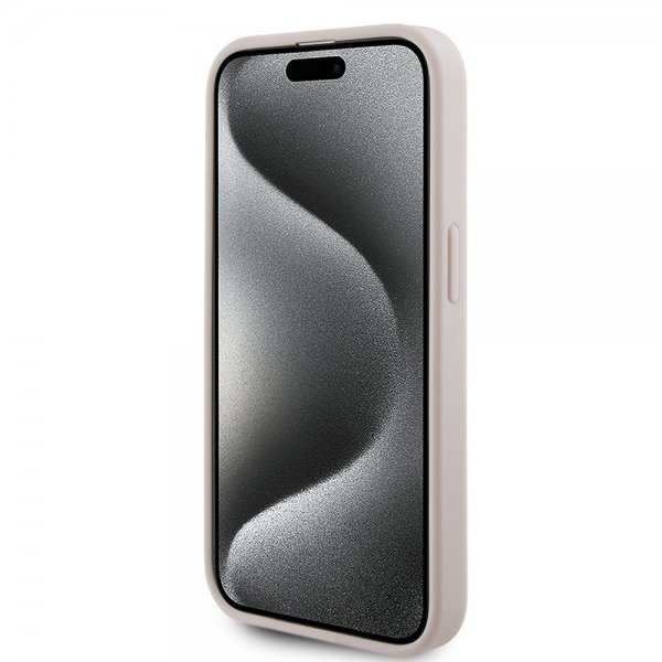 iPhone 15 Pro Skal Debossed Logo MagSafe Rosa