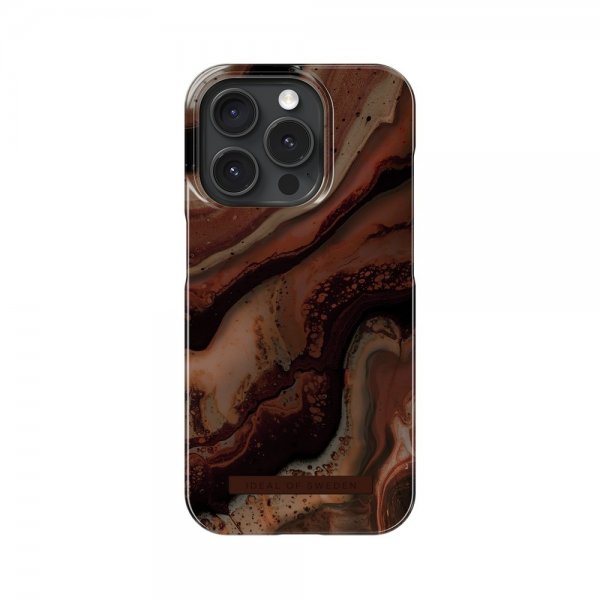 iPhone 15 Pro Skal Fashion Case MagSafe Dark Amber Marble