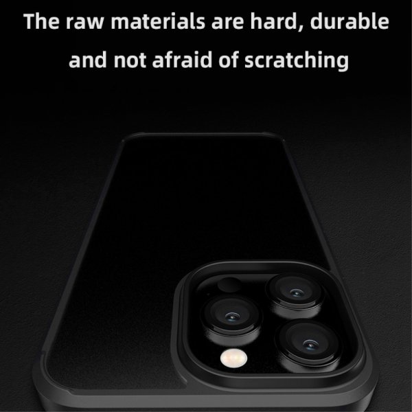iPhone 15 Pro Skal Frostad Transparent Svart