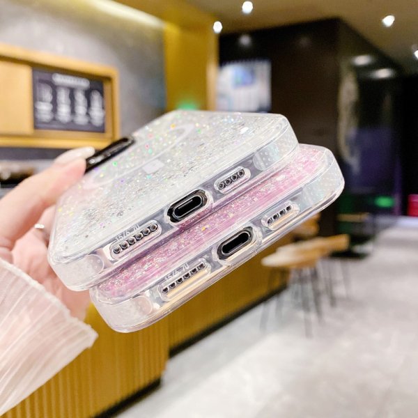 iPhone 15 Pro Skal Glitter MagSafe Blå
