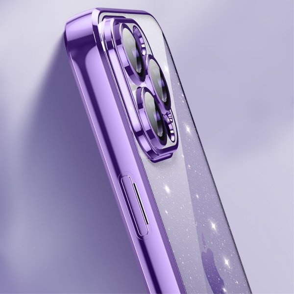 iPhone 15 Pro Skal Glitter Transparent Svart