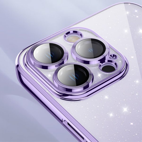 iPhone 15 Pro Skal Glitter Transparent Svart