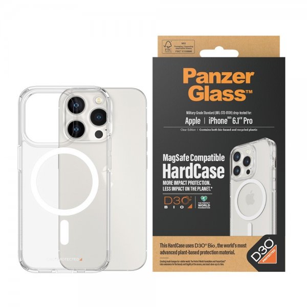iPhone 15 Pro Skal HardCase MagSafe D3O Transparent