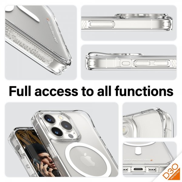 iPhone 15 Pro Skal HardCase MagSafe D3O Transparent
