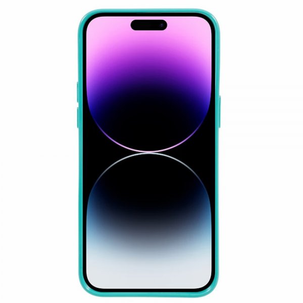 iPhone 15 Pro Skal Jelly Glitter Cyan