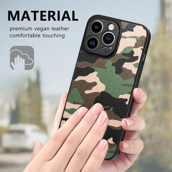 iPhone 15 Pro Skal Kamouflage Grön