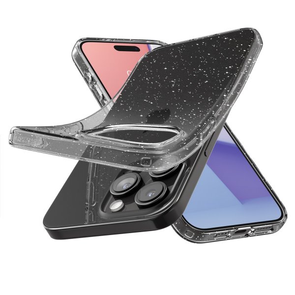 iPhone 15 Pro Skal Liquid Crystal Glitter Crystal Quartz