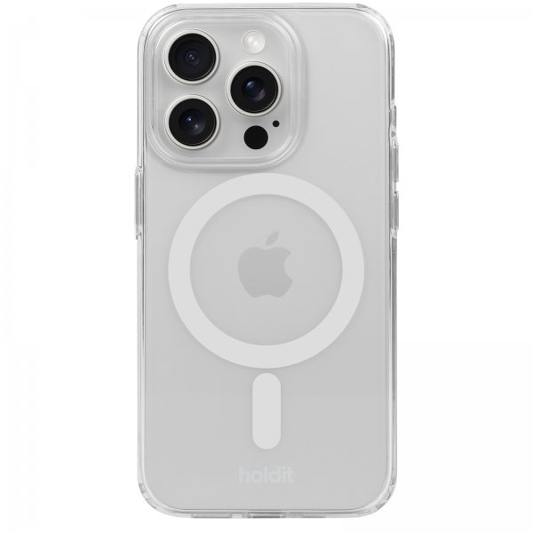 iPhone 15 Pro Skal MagSafe Case Vit Transparent