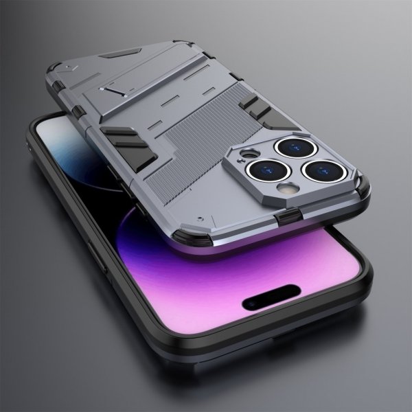 iPhone 15 Pro Skal med Stativ Mörkblå