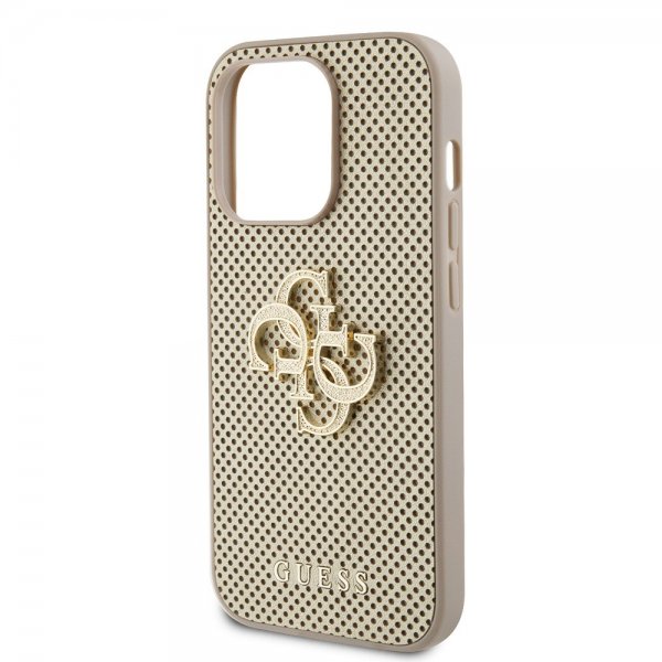 iPhone 15 Pro Skal Perforated Glitter Guld