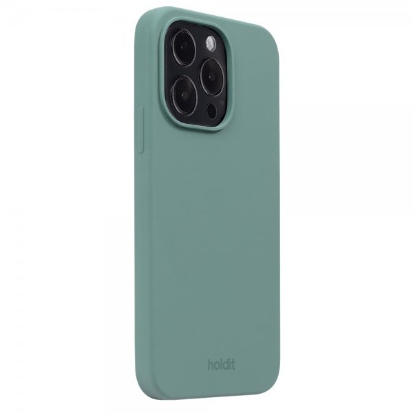 iPhone 15 Pro Skal Silikon Moss Green