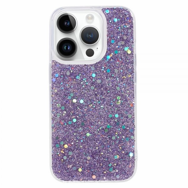 iPhone 15 Pro Skal Sparkle Series Lilac Purple