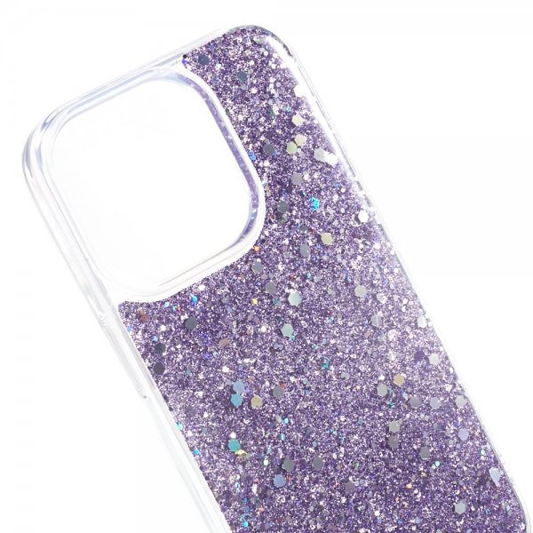 iPhone 15 Pro Skal Sparkle Series Lilac Purple