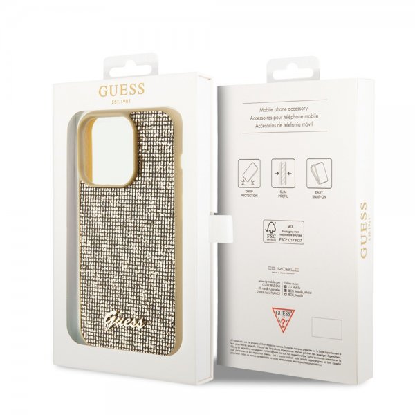 iPhone 15 Pro Skal Square Mirror Guld