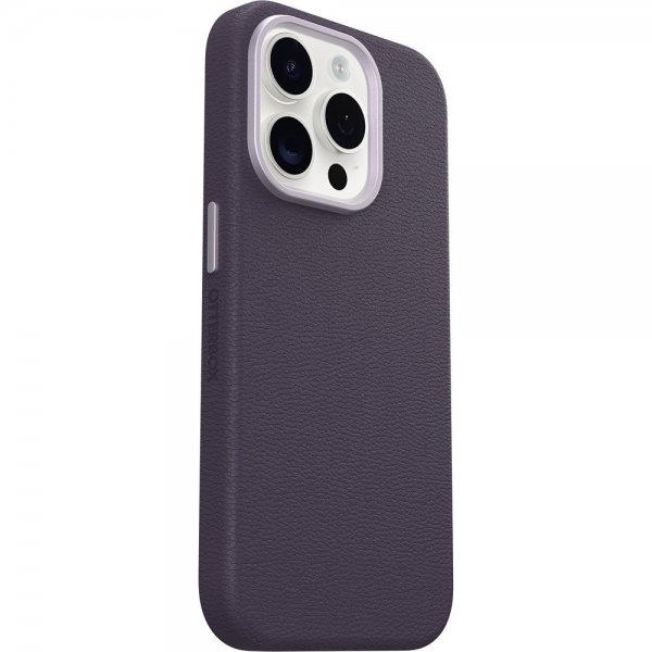 iPhone 15 Pro Skal Symmetry Cactus Leather MagSafe Plum Luxe