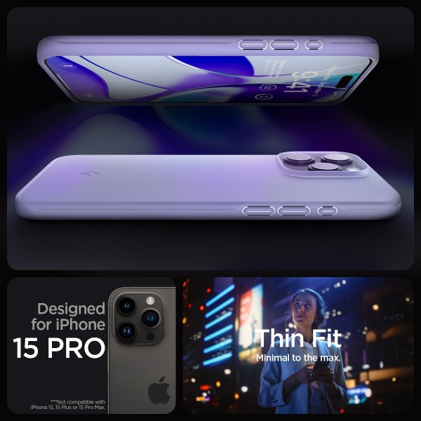 iPhone 15 Pro Skal Thin Fit Iris Purple