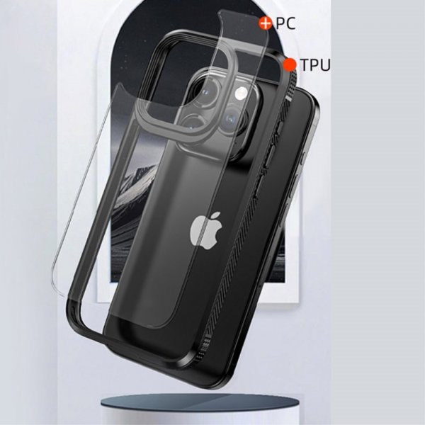 iPhone 15 Pro Skal Transparent Baksida Blå