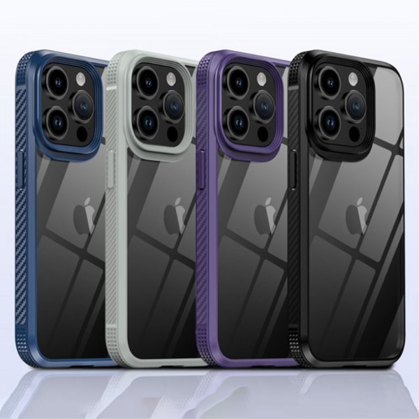 iPhone 15 Pro Skal Transparent Baksida Blå