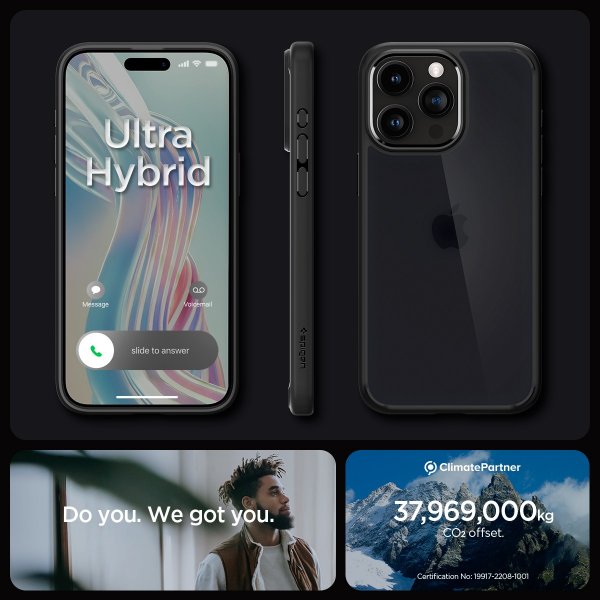iPhone 15 Pro Skal Ultra Hybrid Frost Black