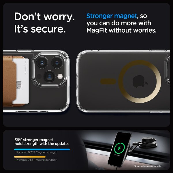 iPhone 15 Pro Skal Ultra Hybrid MagFit Guld