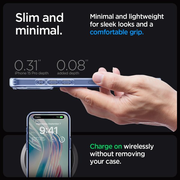 iPhone 15 Pro Skal Ultra Hybrid Sky Crystal