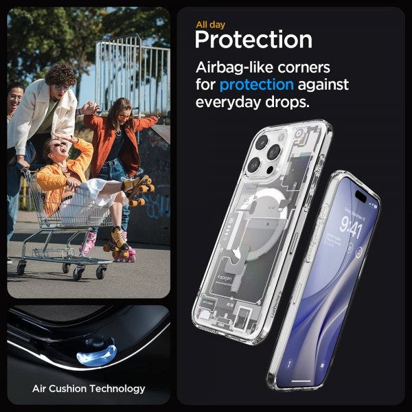 iPhone 15 Pro Skal Ultra Hybrid Zero One MagFit Vit