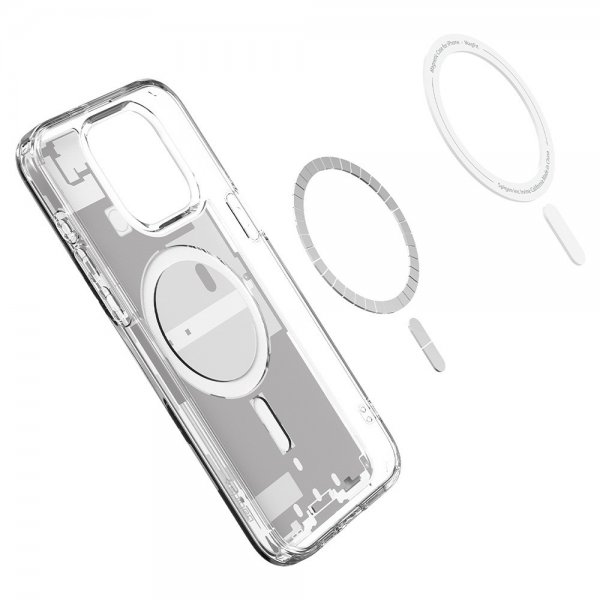 iPhone 15 Pro Skal Ultra Hybrid Zero One MagFit Vit