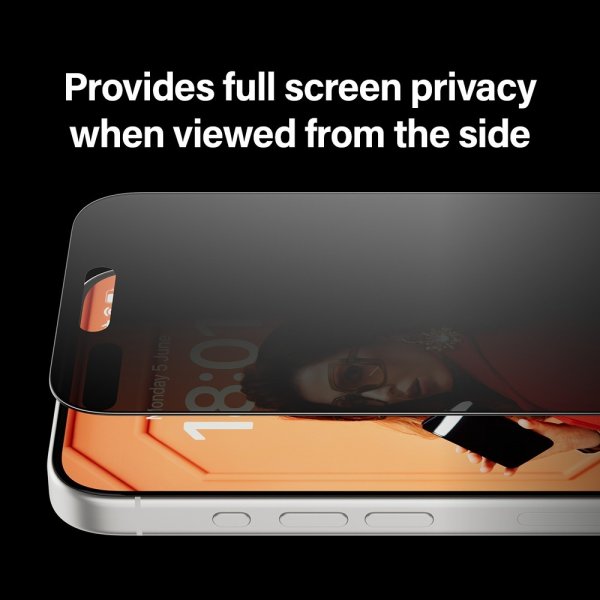 iPhone 15 Pro Skärmskydd Ultra-Wide Fit Privacy EasyAligner