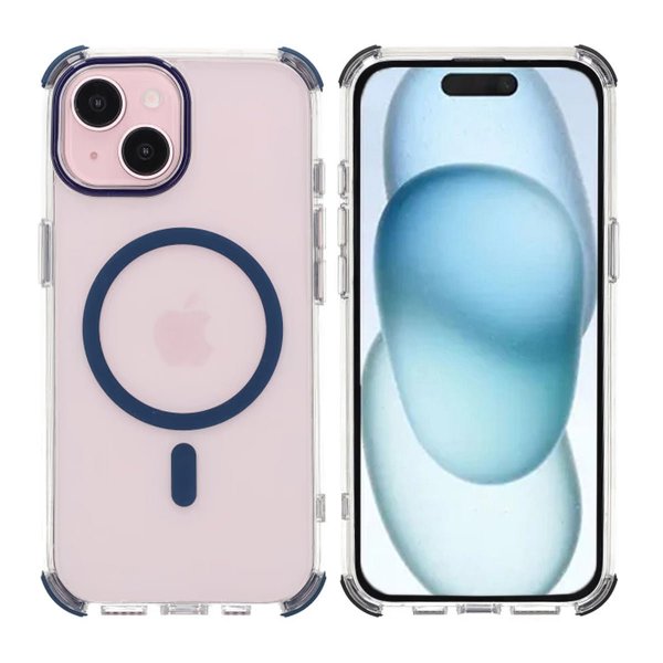 iPhone 15 Skal Förstärkta Hörn Blå