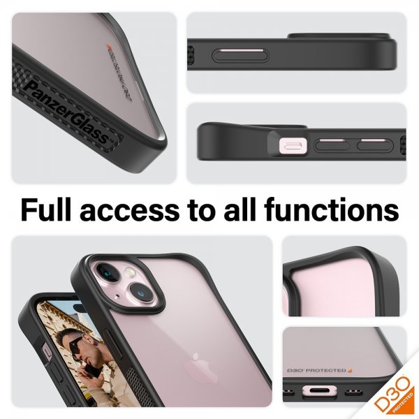 iPhone 15 Skal ClearCase D3O Svart