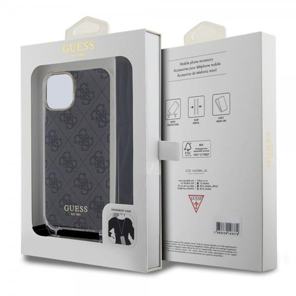 iPhone 15 Skal Crossbody Cord Svart