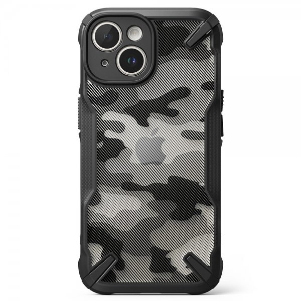 iPhone 15 Skal Fusion X Design Camo Black