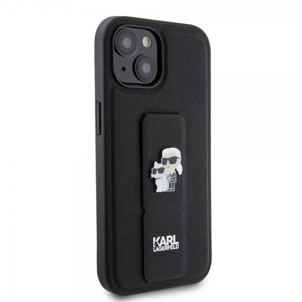 iPhone 15 Skal Grip Stand Function Svart