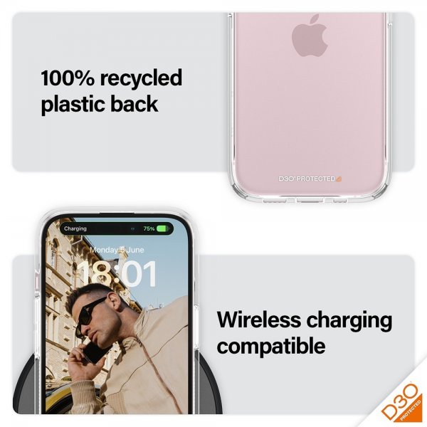 iPhone 13/14/15 Skal HardCase D3O Transparent