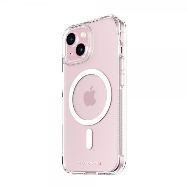 iPhone 15 Skal HardCase MagSafe D3O Transparent