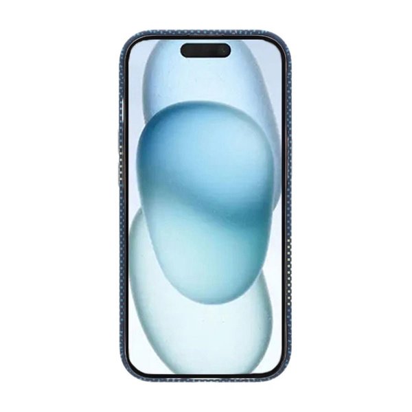 iPhone 15 Skal Utfällbart Stativ MagSafe Blå Guld