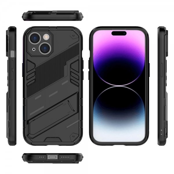 iPhone 15 Skal med Stativ Svart