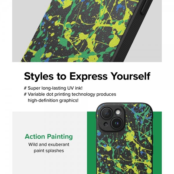 iPhone 15 Skal Onyx Design Action Painting