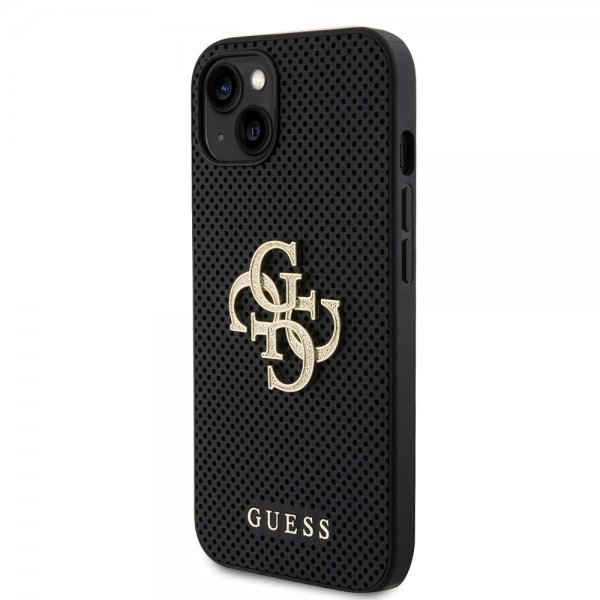 iPhone 15 Skal Perforated Glitter Svart